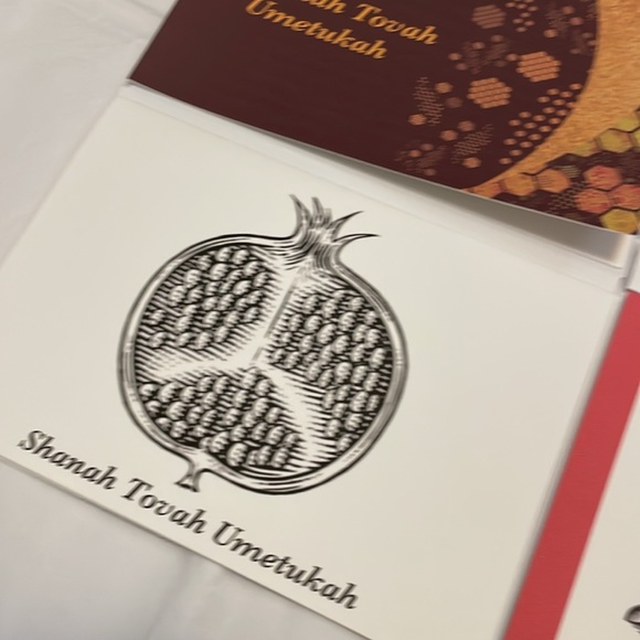 Set of 4 Rosh Hashanah greeting cards Jewish new year - Picture 6 of 6